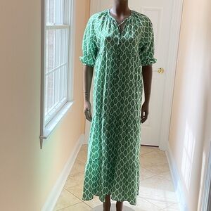 Green Patterned Women's Coverup/ Dress